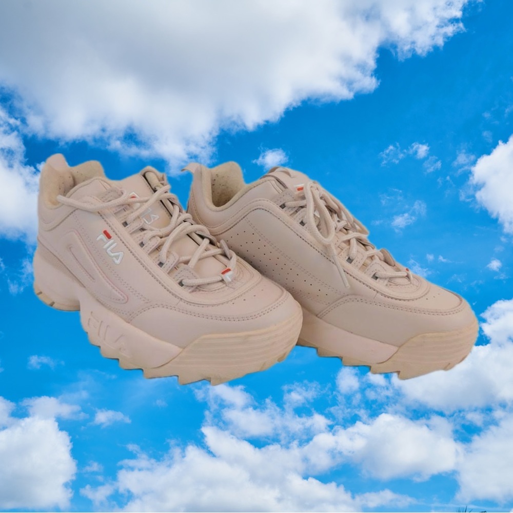 Fila Disruptor II Pink Retro Casual Comfort Shoes, Size: 8